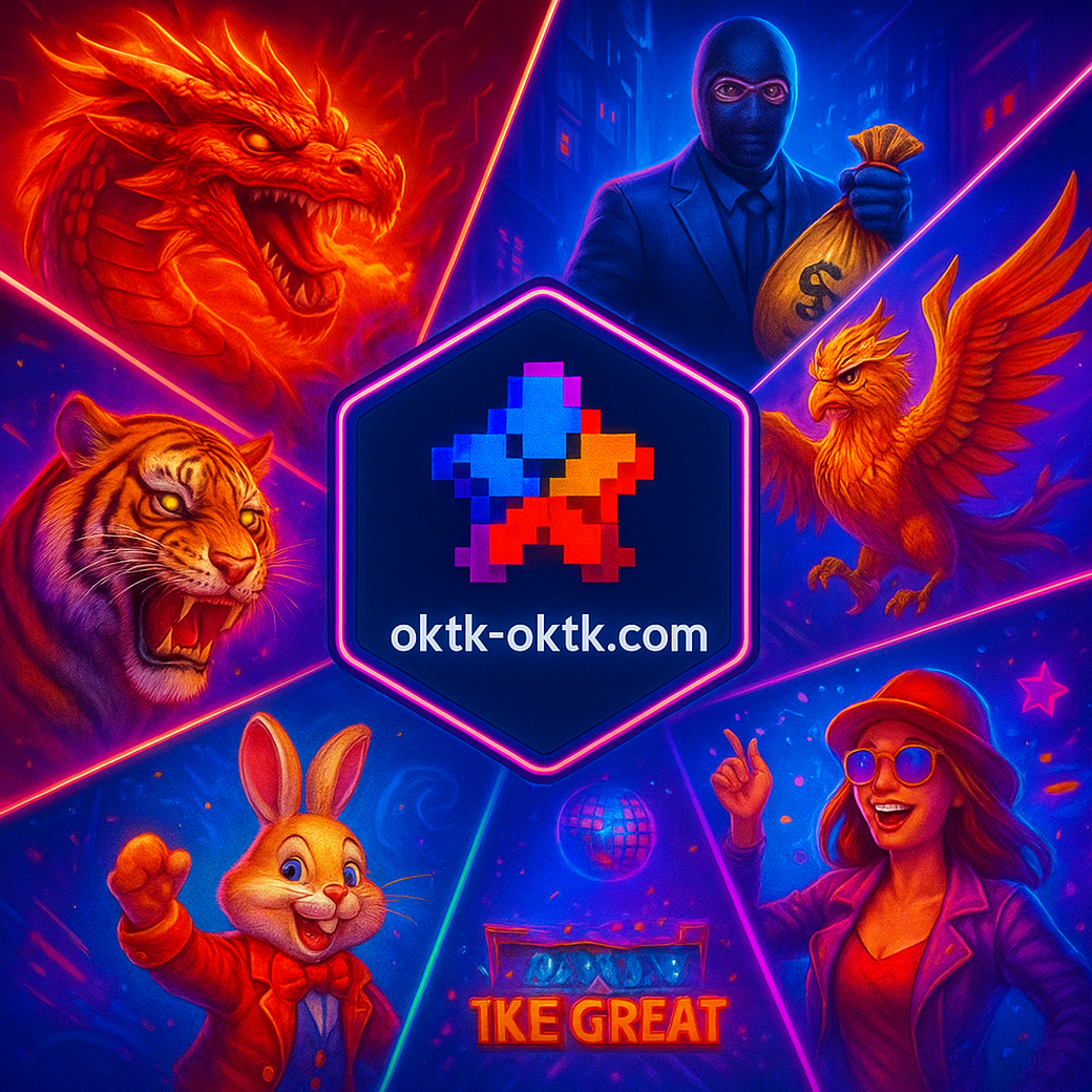 oktk প্ল্যাটফর্মে বিভিন্ন গেম বিভাগের প্রদর্শিত ছবিগুলো